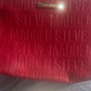 Steve Madden Scarlet Embossed Clutch